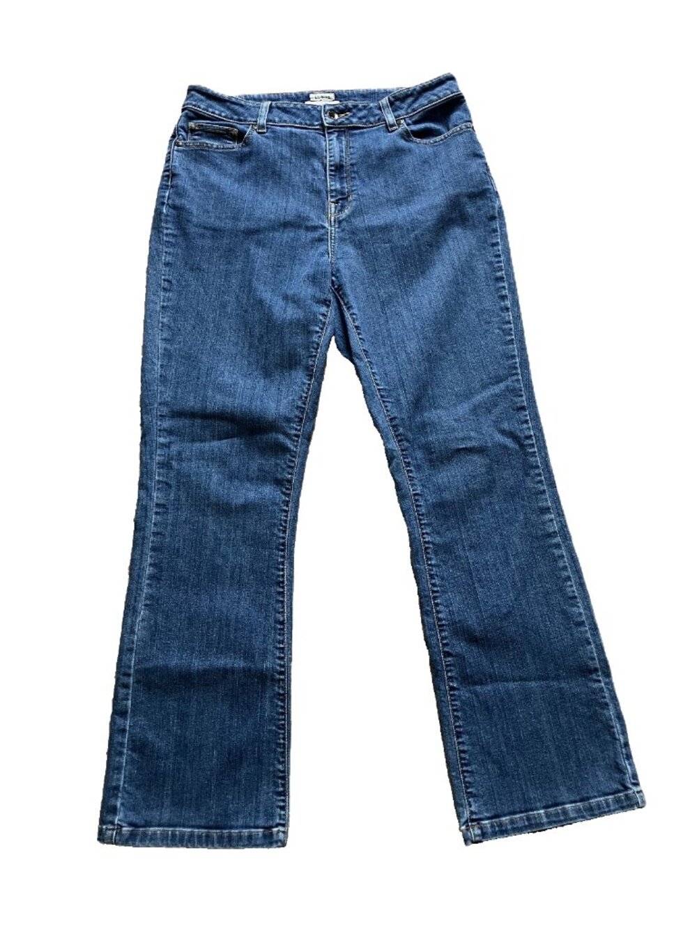 LL Bean Women's Classic Fit Jeans Medium Wash Denim Size 12 Regular